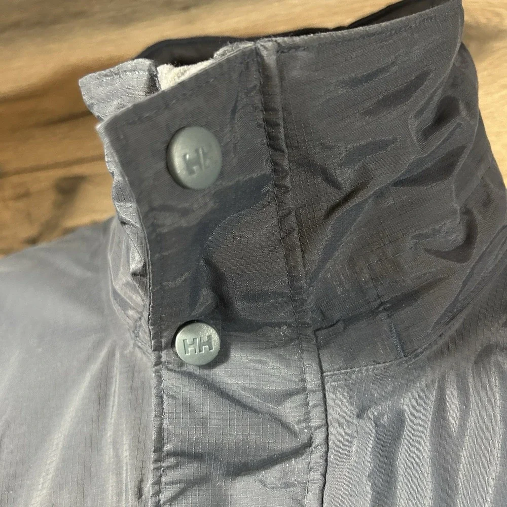 Helly Hansen Men M Parka Jacket Hooded Helly Tech 3 Waterproof‎ Navy